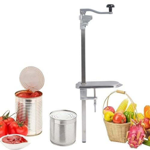 Commercial Can Opener Heavy Duty, Manual Table Can Opener with Handle and Base Industrial Can Opener for Large Cans Can Opener for Restaurant Bars Hotel Up to 11 Inch Tall