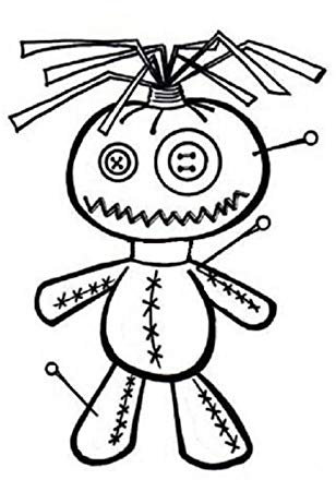 11 * 15,2 CM Nette Voodoo Puppe Auto Aufkleber Vinyl Aufkleber Cartoon Auto Styling(2 Stück)