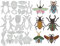 BENECREAT Marienkäfer Stanzschablonen Aus Metall Stanzformen Mit Bienen Und Flügelmotiv Prägewerkzeug Metallvorlagen Für Heimwerkerarbeiten Scrapbooking Fotoalbum Kartenprägung