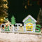 Weihnachtsdeko Tisch Beleuchtet, LED Deko aus Holz, Schriftzug Tischlampe Deko Weihnachten Innen, Weihnachtsbeleuchtung Fensterbank Tischdeko Holzhaus, Weihnachtsdorf Basteln für Weihnachts Winter (A)