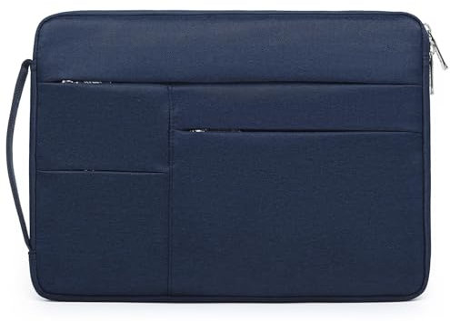 HYZUO 14-15 Pouces Housse pour Ordinateur Portable pour MacBook Air 15 M4 M3 M2, MacBook Pro 15, 15 Surface Laptop, XPS 14/15 Plus, Sacoche pour 14 HP Dell Lenovo ThinkPad Asus Acer, Bleu Marine