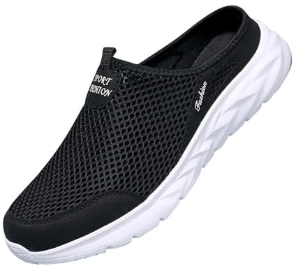 CreoQIJI Zapatos de baloncesto para hombre 42 zapatos deportivos de moda para hombre para primavera y, parte inferior plana, malla ligera y transpirable, sin cordones, cómodos, monocromos, simples,