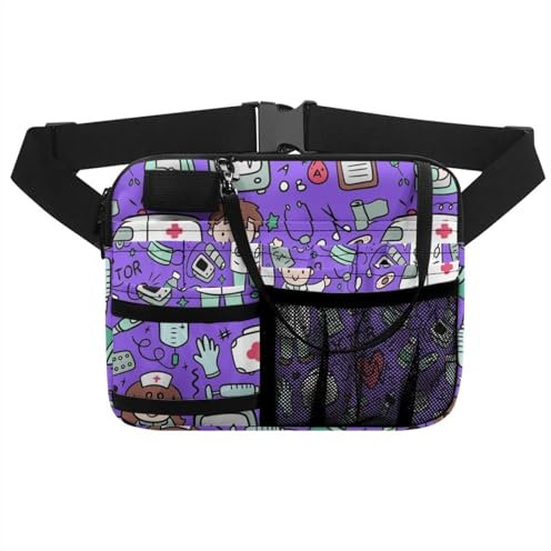 Marsupio Infermiere Custodia organizer Marsupio for infermiera Stampa medica sanitaria Moda Marsupio da donna for stetoscopi Kit for la cura Strumento for studenti infermieristici.(HTGD1801BZ41)