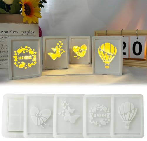 Silikonformen Gießformen Ostern, 5 Stück Silikon Gießform Frühling Silikonform Ostern Hase Silikonform Frühling Silikonformen Ostern Silikonform für Geldgeschenke