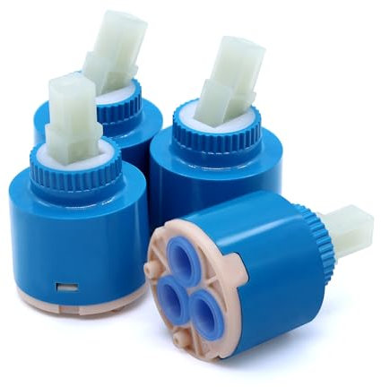 RUNYU Cartouche de robinet de 35 mm, 4 pièces de cartouche en céramique pour robinet de rechange pour évier de cuisine, robinet de lavabo