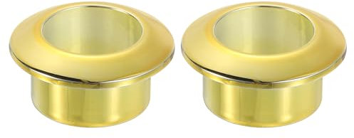 QUARKZMAN 2 Pcs 0.71 Pouce (18mm) Passe-Câbles En Nylon, Couverture De Trou Pour Câble En Plastique, Organisateur De Fils Pour Bureau D'ordinateur Et Armoire, Doré