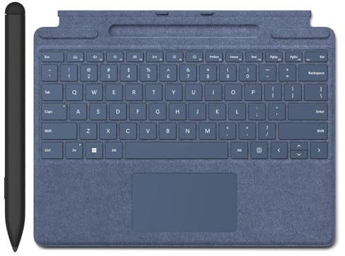 Pro 11 Signature Keyboard with Slim Pen2 Compatible with Microsoft Surface Pro 11/10/9/8,Pro 10 Magnetic Signature Keyboard for Microsoft Surface Pro 11/10/9/8/X with Slim Pen 2(Sapphire)