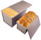 Elsrantor Lot de 2 Moule Pain de Mie avec Couvercle Coulissant, Moules a Brioche Anti-Adhésif en Acier Carbone, Boîte à Toast Plate Rectangulaire, pour Cuisson Gâteaux, Pains, Pâtisseries (Or Rose)