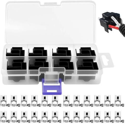 GZLFH H4 LED Connecteur 8 Pcs | Ampoule H4 12 V 3 Fils Broches de Rechange pour Phare ou Phare Antibrouillard