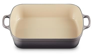 Le Creuset Enameled Cast Iron Signature Rectangular Roaster, 5.25 qt. (11.7 x 16.8), Oyster