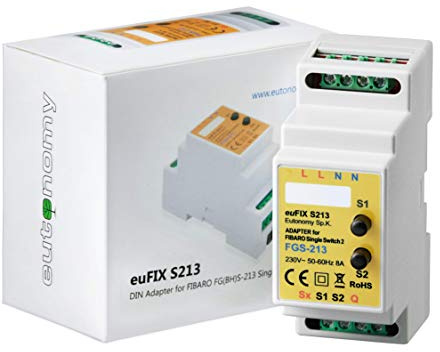 Eutonomy S213 Adapter euFIX für die DIN-Schiene, Schwarz