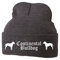 siviwonder Strickmütze Bad - Continental Bulldog Schweiz Bulldogs NO English Bulldog - Stickerei ALTDEUTSCH Hund Winter Mütze Wintermütze Beanie Mütze Grey Melange-weiß