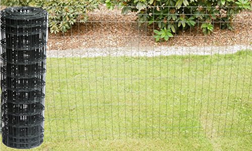 Schweißgitterzaun als Gartenzaun Wildzaun Gitterzaun in grau anthrazit 1,0 m - 1,5 m hoch Zaungitter Zaundraht Gitterdraht Drahtgitter Maschenzaun (1,5 m hoch 10 m lang)