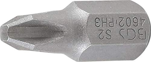 BGS 4602 | Bit | Außensechskant 10 mm (3/8) | Kreuzschlitz PH3 | Länge 30 mm | Chrom-Vanadium-Stahl (S2)
