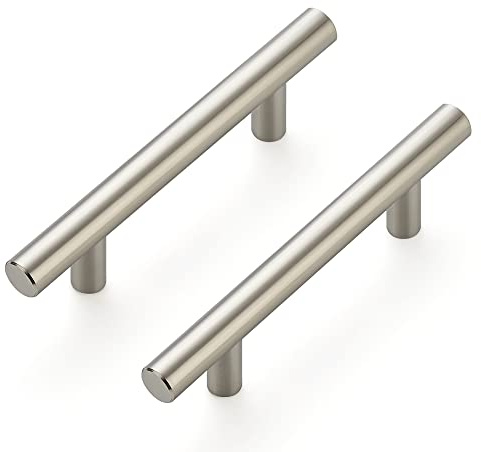 Ravinte 10 Pack 5'' Cabinet Pulls Brushed Nickel Stainless Steel Kitchen Drawer Pulls Cabinet Handles 3 Hole Center