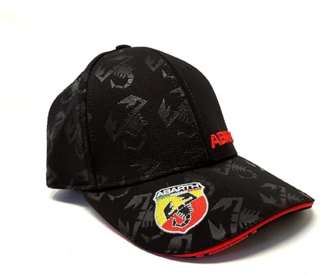 Abarth Schwarzer Hut mit Gebogenem Visier