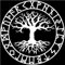 Samunshi® Wandtattoo Yggdrasil mit Runen C Wandaufkleber Wandsticker Aufkleber 30 x 30cm weiß
