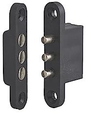 THIRARD - Trasmettitore di Corrente - 3 Poli - 24V 2A - Nero - Gancio Elettrico - Blocco Sicuro - Installazione Facile - Compatibile con Serrature - Reversibile - Per Porta