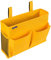 Surblue Bedside Caddy Hängebett Organizer Aufbewahrungstasche Tasche für Etagen-und Krankenhausbetten, Studentenwohnheime Babybettgitter, Lager 4 Taschen und 2 Haken (Gelb)