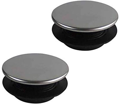 STOBOK 2PCS Küchenspüle Abdeckung Hahnloch Verschluss Edelstahl Universell Abdeckung Waschbecken Waschtisch Küchenspüle Seifenspender Loch für 31 zu 40 mm Einbauen