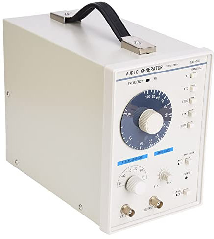 Generador de audio TAG-101, generador de señal de audio de 10Hz-1MHz, kit generador de señal de alta precisión, para ingeniería eléctrica, laboratorios, líneas de producción, etc.(ENCHUFE DE LA UE)