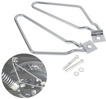 Staffa per Borse da Sella per Moto, 2x Staffe di Montaggio per Borse da Sella per Moto per Xl883/1200 HD1450/1584(Argento)