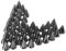 100 Sets Punk Nieten Kegel Schraubverschluss Nieten Metall Bullet Spikes und Nieten für Lederhandschuhe Taschen Kleidung Schuhe Gürtel DIY (Schwarz, 100)