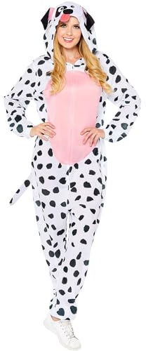 Kostüm Hund Onesie für Damen & Herren - Faschingskostüm für Karneval, Halloween & Kostümparty - Unisex-Kostüm für Erwachsene - Größe Standard