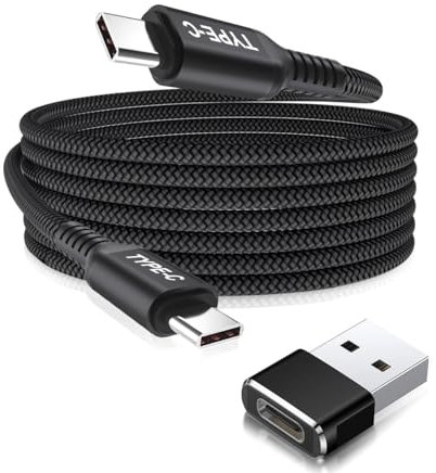 Basesailor USB Type C to C 100W Cable with USB Adapter 4.5M,Power Delivery Fast Charging PD Charger Cord for MacBook,iPad Pro Air 4 4th 5th Mini 6th Gen,Samsung Galaxy Note S20 S22 S23 S24,Z Fold Flip