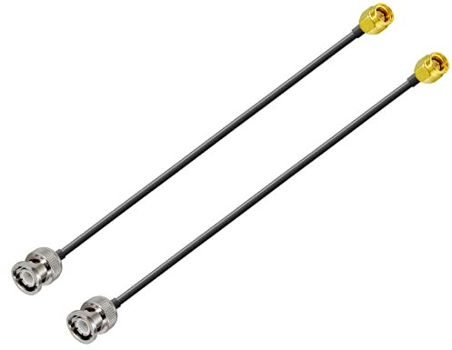 Vecys SMA Male to BNC Male RF Coaxial Cable RG174 15cm/6in (2pcs) for walkie talkie ham radio antennas PC LAN USB Raspberry Pi TYT Icom