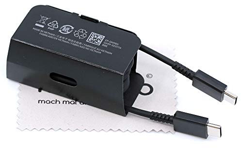 Ladekabel für Original Samsung EP-DN980BBE für Samsung Galaxy Z Flip 4, Z Fold 4, Xcover 6 Pro, Z Flip3, Z Fold3 5G, S21 FE, M13, A13 4G, A23 5G 1m Datenkabel 25W Schwarz mit mungoo Displayputztuch