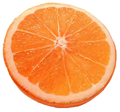 YILANLAN Lustiges Fruchtkissen, rundes Bodenkissen dekoratives Kissen Plüsch-Sitzkissen für Zuhause Sofa, Schlafzimmer, Wohnzimmer, dekoratives Kissen (40cm, Orange)