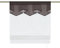 Joyswahl Voile Raffrollo Modernes Bändchenrollo mit farbigem Abschluss »Anita« Wohnzimmer transparent Gardinenschal mit Tunnelzug BxH 80x140cm Braun 1er Pack