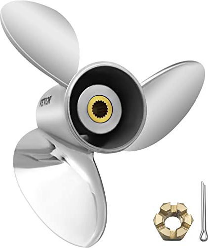 VEVOR Unisex – Erwachsene Außenbordpropeller Außenborder Propeller, Silber, Klein
