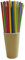 Trinkhalme Papier mit Löffel Einweg-Strohhalme farbig bunt Löffelhalm - 24 cm (100 Stück)