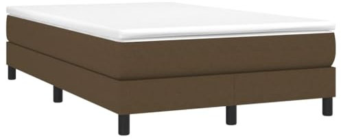 vidaXL Bettgestell, Polsterbett Bett für Schlafzimmer, Bettrahmen mit Lattenrost, Schlafzimmerbett Doppelbett, Dunkelbraun 120x200cm Stoff