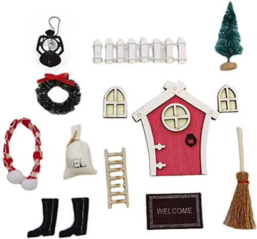 Stronrive Elfen Tür Kit, Zahnfee Kit, Feen Tür Kit Für Baum, Im Dunkeln Leuchtend, Miniatur Zwerg Tür, Feengarten Zubehör Für Schreibtisch, Wände, Fußleiste, Bäume, Klassenzimmer, Partyartikel