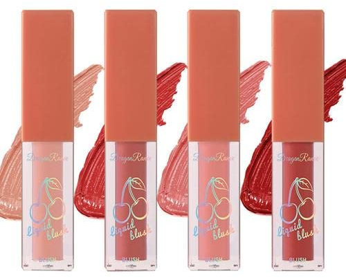 Flüssiges Rouge 4 Farben Creme Blush Natürliche Aussehend Matte Blush Für Frauen Feuchtigkeitsspendende Creme Rouge Für Make-up Wasserdichter Gel Blush Atmungsaktiv Rouge Stift Für Die Wangen