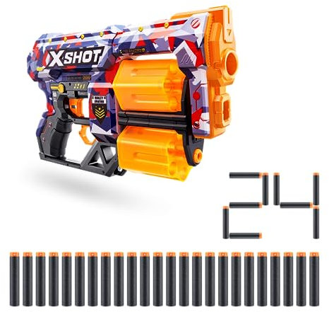 XSHOT Skins Malice Dread, 12x Schaumstoffdarts mit Air-Pocket-Technologie