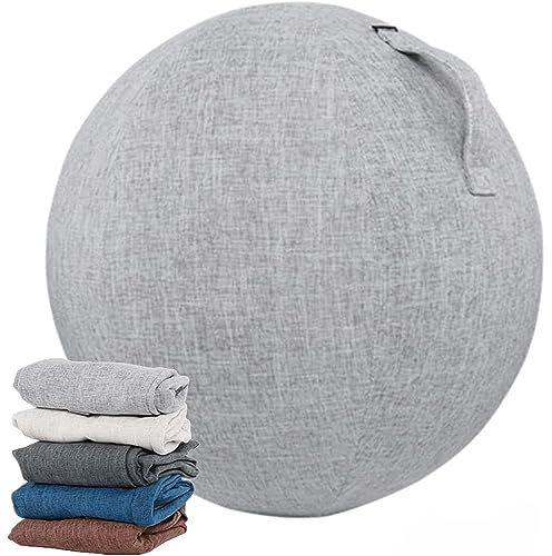Übungsballbezug 55/65/75 cm Sitzball Büro Bezug rutschfest Dauerhaft Yoga Ball Hülle Mit Griff Faltbar Stabilität Balance-Ball Staubdicht Faltbarer Stoffbezug,003,55cm/21.65inch