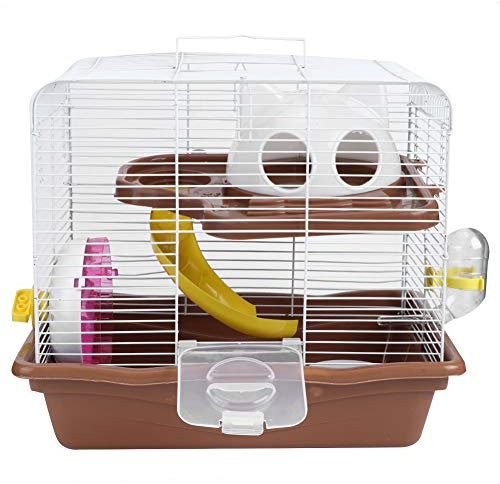 OKJHFD Hamsterkäfig, Atmungsaktiv, Tragbar, Kleines Tierhaus, Luxusvilla, Kleines Schloss, Kleiner Pastoraler Stil, Kleine Haustierlebensraumzone, Wasserflasche, Schüssel, Laufrad