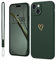 Mitetabo Handyhülle für iPhone 13 Hülle Silikon mit Gold Liebesherz, Mädchen iPhone 13 Case Weich Slim Stoßfest Kratzfeste Süßes Gold Love Schutzhülle für iPhone 13 6.1 Grün