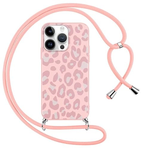 Foonary Cover con Cordino per Apple iPhone 11 Pro Max 6,5, Custodia con Laccio Collana Tracolla Aesthetic Antiurto TPU Necklace Regolabile Protettiva Corda Case per iPhone 11 Pro Max, Leopardato 1