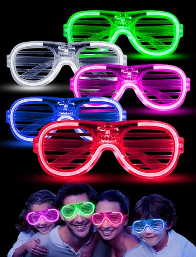 Kimimara Cyberpunk LED Brille - Party Leuchtbrille Leuchtende Visor Glasses (G)