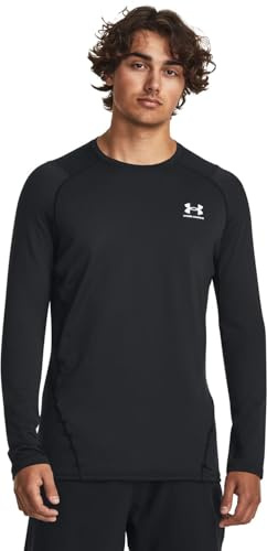 Under Armour - Mens ColdGear Armour Fitted Crew Long-Sleeve T-Shirt, Color Black (002), Size: Large