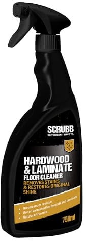 SCRUBB Hardwood & Laminate Floor Cleaner, Ready to Use Spray, Citrus Cleaner, 750ml