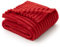 EMEMA Kuscheldecke Flauschig Decke Fleecedecke Wohndecken Couchdecke Flauschig Überwurf Mikrofaser Tagesdecke Sofadecke Blanket Für Bett Sofa Schlafzimmer Büro 150x200 cm Rot