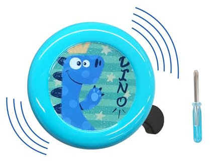 Fahrradklingel Kinder, Dinosaurier Fahrrad Klingel für Jungen, Universelle Fahrradglocke für Kinderfahrrad Laufrad Roller, Fahrradhupe Fahrradzubehör, Geschenk für Geburtstag Weihnachten