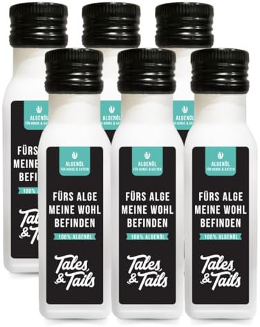 Tales&Tails - Fürs ALGEmeine Wohlbefinden - 100% Algenöl mit Omega 3 für Hunde (6er Pack)