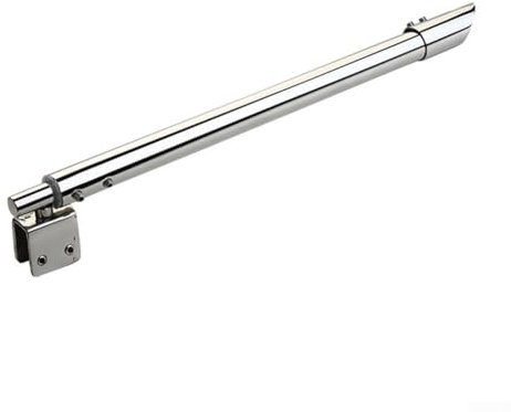 Barra de soporte para mampara de ducha, barra de soporte de panel de vidrio de acero inoxidable ajustable de 8 a 12 mm, lo que hace que la instalación sea rápida y sin complicaciones (1# (inclinado))